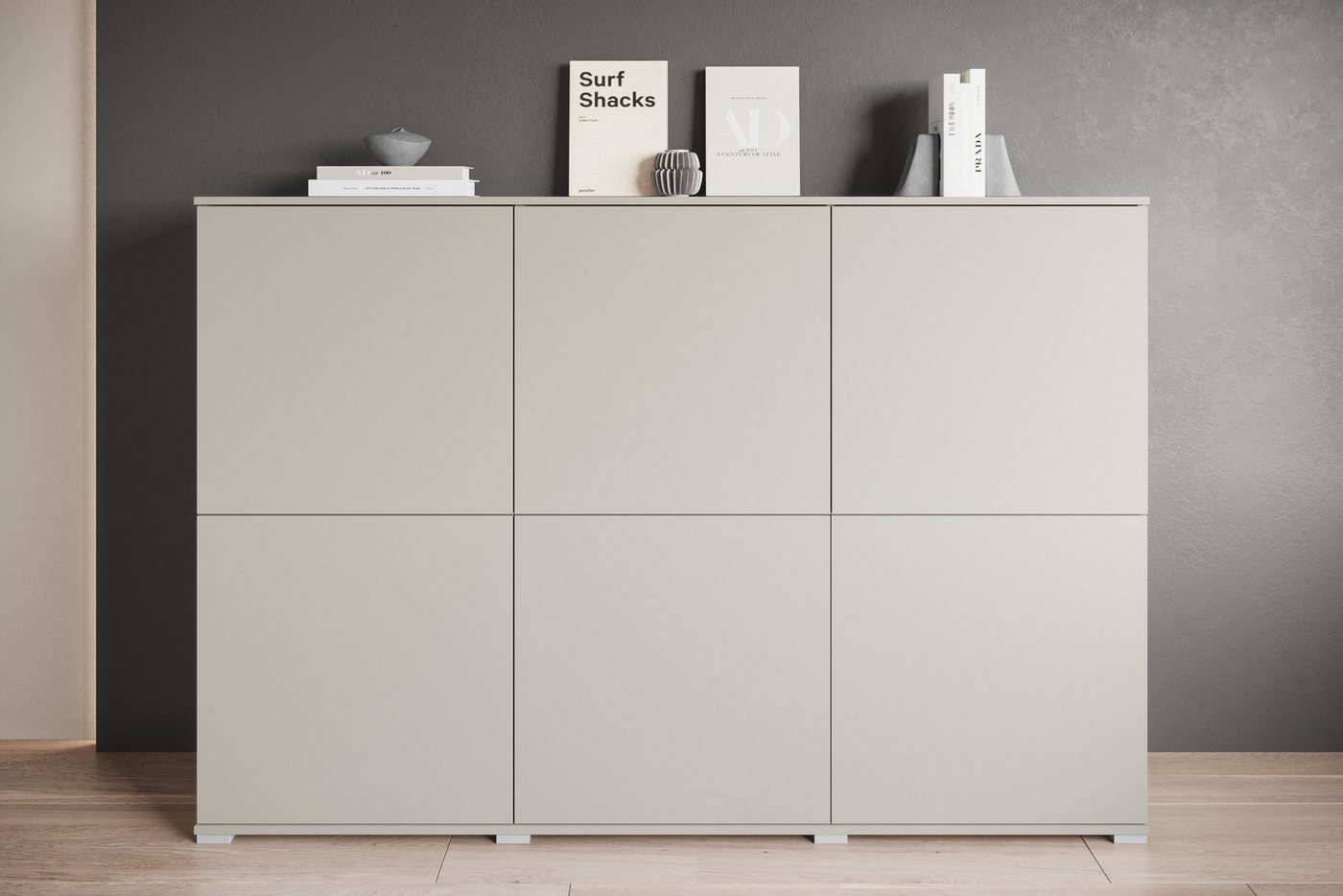 INOSIGN Highboard Kenia, moderne grifflose Hochkommode mit 6 Türen, Breite 180 cm (1 St), Push-to-Open-Fronten, höhenverstellbaren Einlegeböden von INOSIGN