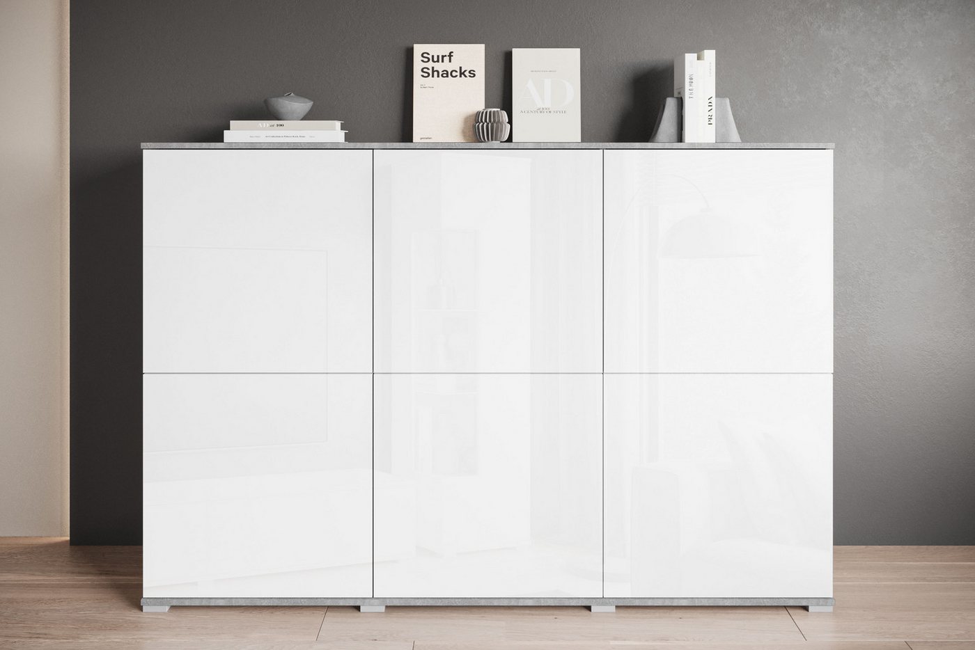INOSIGN Highboard Kenia, moderne grifflose Hochkommode mit 6 Türen, Breite 180 cm (1 St), Push-to-Open-Fronten, höhenverstellbaren Einlegeböden von INOSIGN