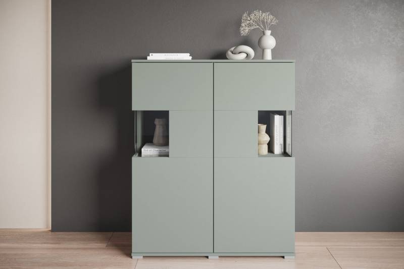 INOSIGN Highboard Kenia (1 St), Modernes Highboard mit Glastüren, Breite 100 cm von INOSIGN