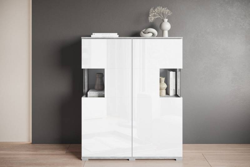 INOSIGN Highboard Kenia (1 St), Modernes Highboard mit Glastüren, Breite 100 cm von INOSIGN