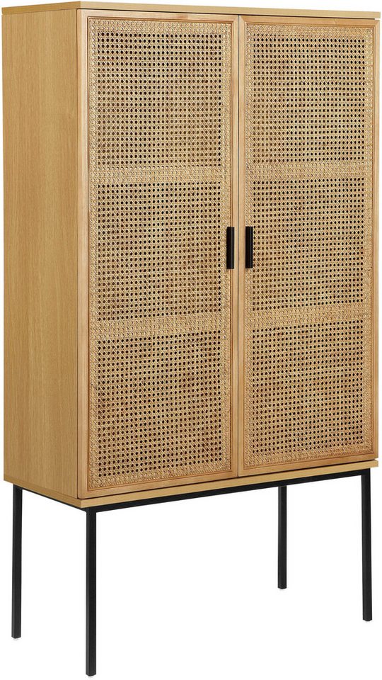 INOSIGN Highboard Keylea, Eschenholz-Details, robustem Metallgestell, FSC-zertifiziertem Holz von INOSIGN