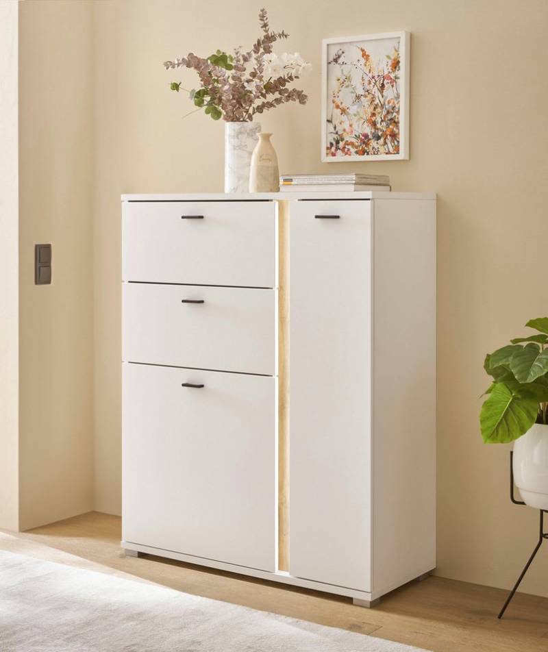 INOSIGN Highboard LONG ISLAND (1 St), in moderner Trendfarbe,inklusive senkrechter Beleuchtung,Breite 100 cm von INOSIGN