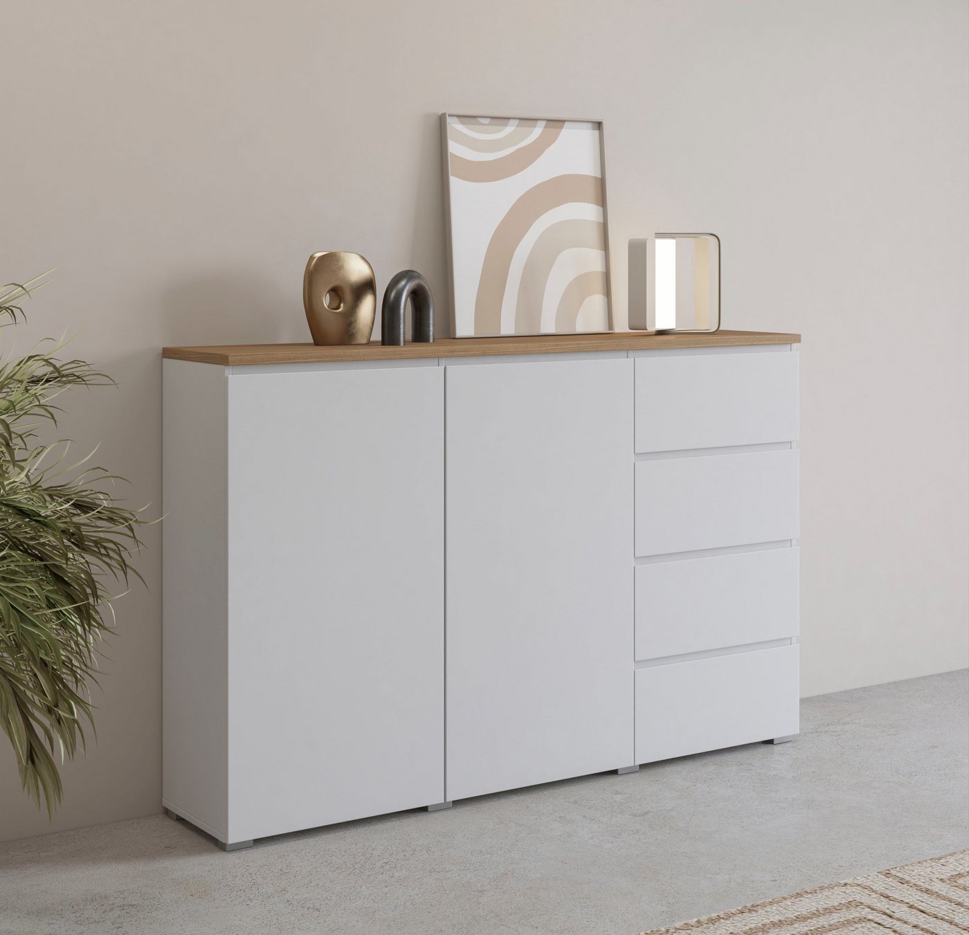 INOSIGN Highboard Modo, Breite 150 cm, moderne grifflose Kommode 2Türen/4 SK, Schubladenkommode mit viel Stauraum, Einlegeböden verstellbar INOSIGN Highboard Modo, Breite 150 cm, moderne grifflose Kommode 2Türen/4 SK, Schubladenkommode mit viel Stauraum, Einlegeböden verstellbar von INOSIGN