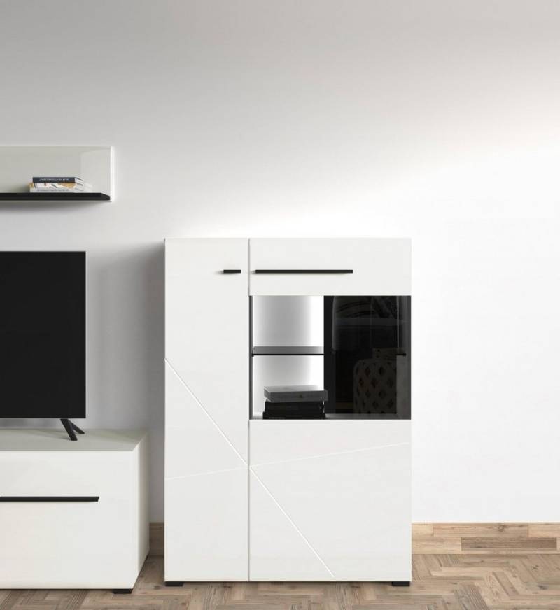 INOSIGN Highboard Trentino, Vitrine, Soft-Close-Funktion, Hochglanzfronten, Breite 87 cm von INOSIGN