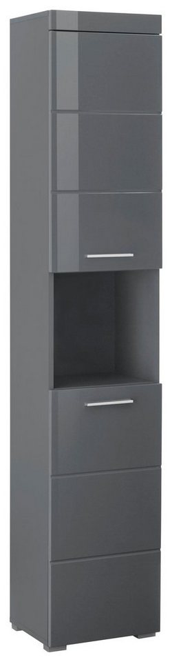 INOSIGN Hochschrank Avena Badezimmerschrank 2-türig mit offenem Fach - 2 verstellbare Böden von welltime