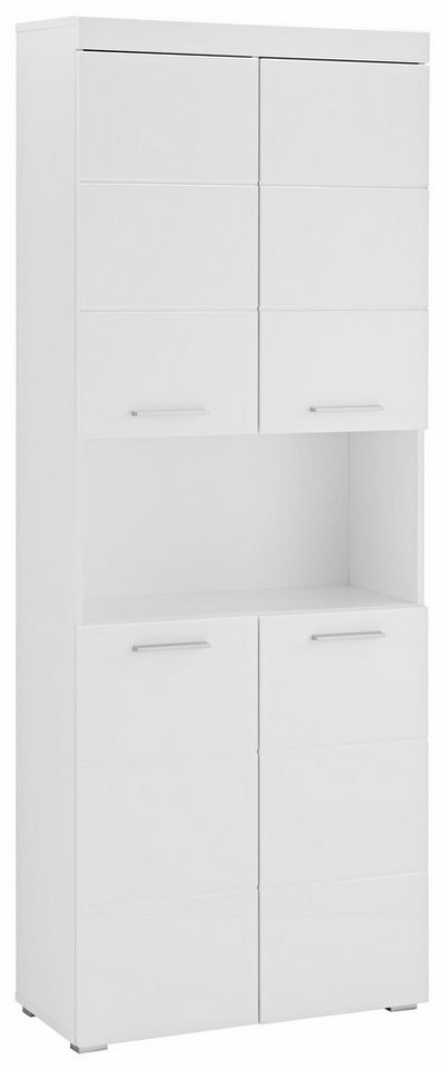 welltime Hochschrank Avena Badschrank 4-türig mit o. Fach und 4 Einlegeböden - B/T/H 73/31/190 cm von welltime