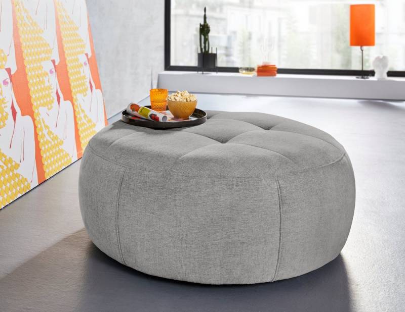 INOSIGN Hocker Lounis (Hockerprogramm V), Rundhocker in 2 Größen, "Soft clean" für leichte Reinigung mit Wasser von INOSIGN