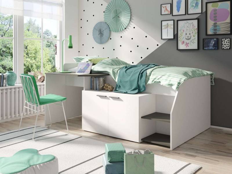 Home affaire Jugendbett Jugendzimmer-Set Durango - 3 in 1: Bett, Schreibtisch, Kommode, Bett mit Schreibtisch und Kommode, BxTxH 204x135x90 cm von Home affaire