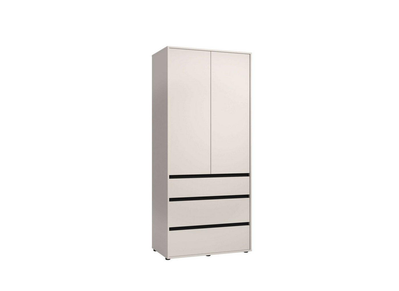 INOSIGN Kleiderschrank Corbet Schlafzimmerschrank, Drehtürenschrank, Wäscheschrank TOPSELLER 93 cm breit, 3x Schubladen, Kleiderstange, ABS schutzkanten von INOSIGN