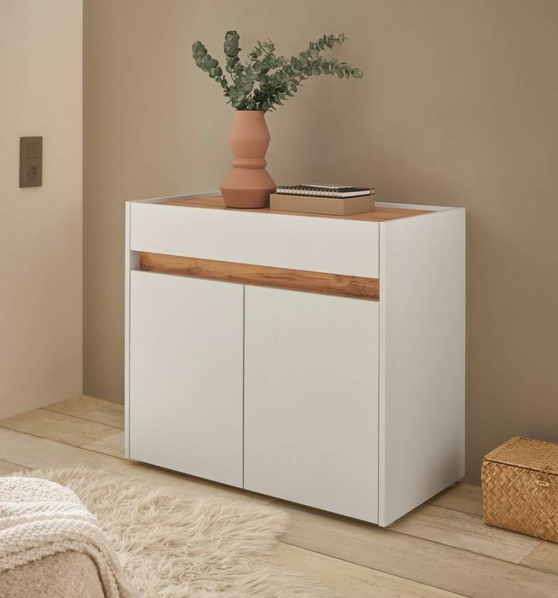 INOSIGN Kommode GiRON/CiTY, Schrank in vier Farben, modernes Sideboard, Kommode, in zwei Farben erhältlich, 2 Türen, 1 Schubkasten, 80 cm breit von INOSIGN
