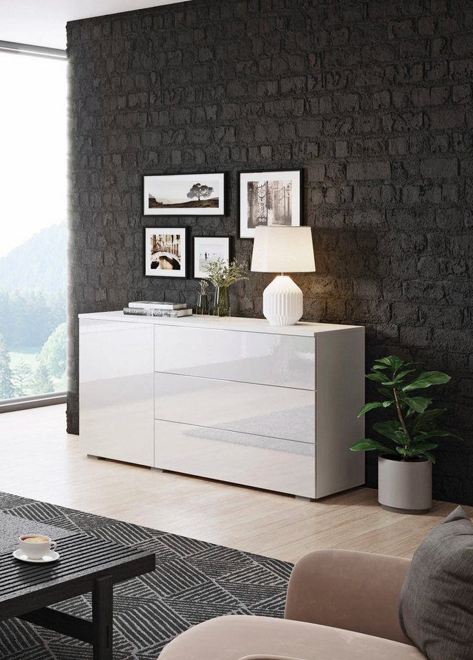 INOSIGN Sideboard PARIS (1 St), Moderne 110cm breite grifflose Kommode, vielseitig einsetzbar von INOSIGN