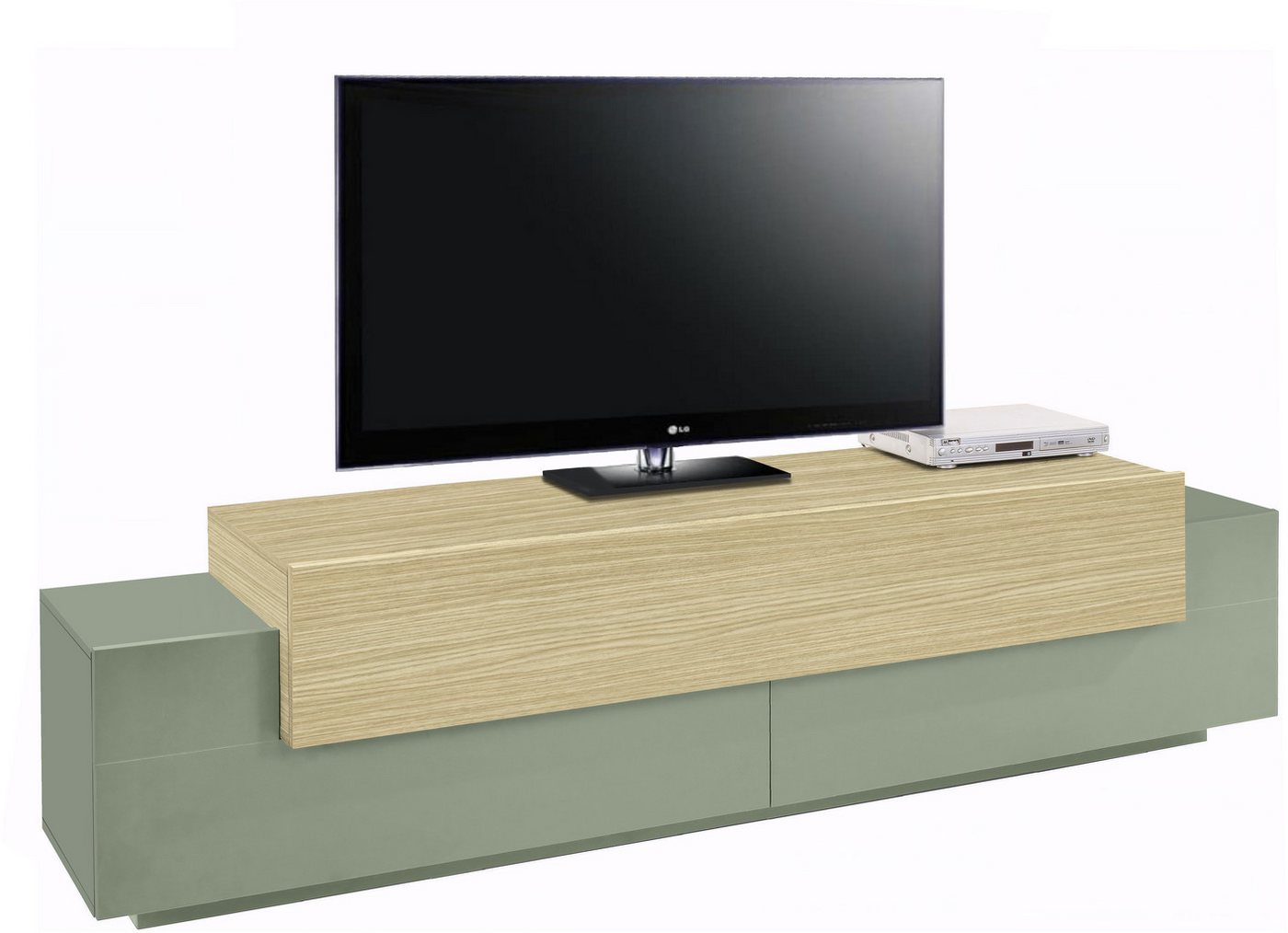 INOSIGN Lowboard Coro,Lowboard,TV-Kommode,TV-Möbel,TV-Bank, mit 3 Klappen davon 2 mit Push-to-Open Funktion Breite 200 cm von INOSIGN