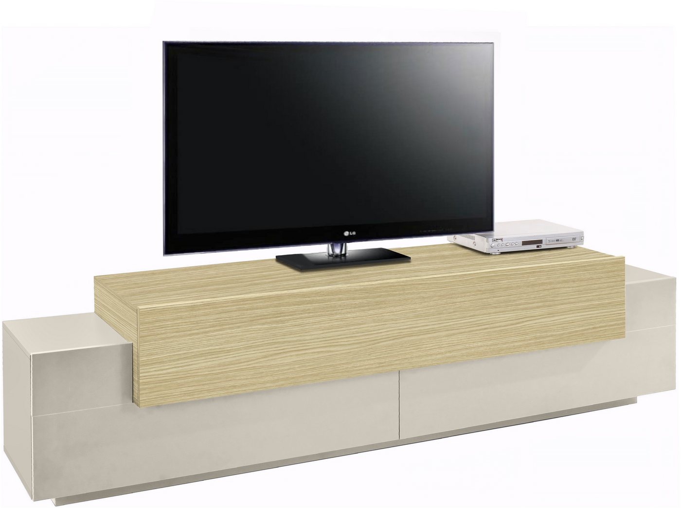 INOSIGN Lowboard Coro,Lowboard,TV-Kommode,TV-Möbel,TV-Bank, mit 3 Klappen davon 2 mit Push-to-Open Funktion Breite 200 cm von INOSIGN