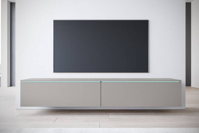 INOSIGN Lowboard LOWBOARD VERA, wahlweise mit oder ohne Beleuchtung, Modernes griffloses TV-Board, 180 cm TV-Schrank, stehend und hängend von INOSIGN