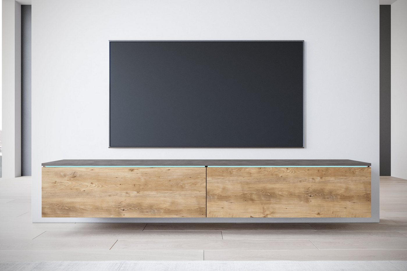 INOSIGN Lowboard LOWBOARD VERA, wahlweise mit oder ohne Beleuchtung, Modernes griffloses TV-Board, 180 cm TV-Schrank, stehend und hängend INOSIGN Lowboard LOWBOARD VERA, wahlweise mit oder ohne Beleuchtung, Modernes griffloses TV-Board, 180 cm TV-Schrank, stehend und hängend von INOSIGN
