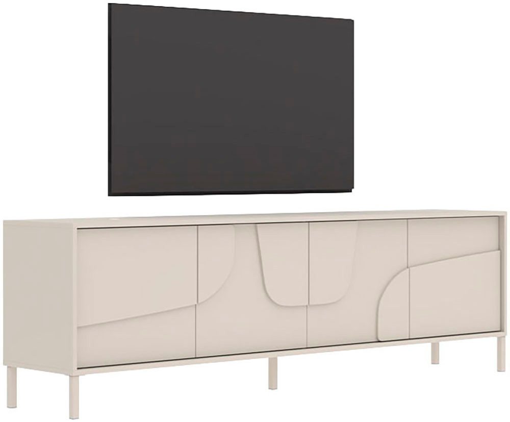 INOSIGN Lowboard Stone, 205 cm breit, 4 Türen, TV-Schrank, TV-Kommode, Medienboard, 3D-Design, Push-to-open, Innenraum großzügig, Füße 14/2 cm wählbar INOSIGN Lowboard Stone, 205 cm breit, 4 Türen, TV-Schrank, TV-Kommode, Medienboard, 3D-Design, Push-to-open, Innenraum großzügig, Füße 14/2 cm wählbar von INOSIGN