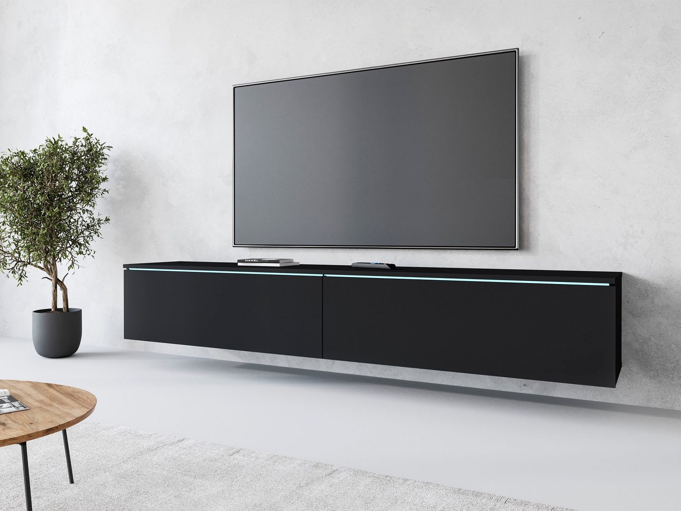 INOSIGN Lowboard LOWBOARD VERA, wahlweise mit oder ohne Beleuchtung, Modernes griffloses TV-Board, 180 cm TV-Schrank, stehend und hängend INOSIGN Lowboard LOWBOARD VERA, wahlweise mit oder ohne Beleuchtung, Modernes griffloses TV-Board, 180 cm TV-Schrank, stehend und hängend von INOSIGN