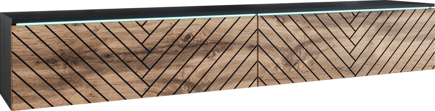 INOSIGN Lowboard Vera, wahlweise mit oder ohne Beleuchtung, gefräste MDF Front mit 3D Effekt, stehend und hängend montierbar INOSIGN Lowboard Vera, wahlweise mit oder ohne Beleuchtung, gefräste MDF Front mit 3D Effekt, stehend und hängend montierbar von INOSIGN
