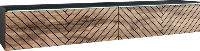 INOSIGN Lowboard Vera, wahlweise mit oder ohne Beleuchtung, gefräste MDF Front mit 3D Effekt, stehend und hängend montierbar von INOSIGN