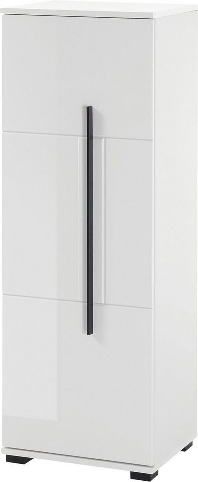 INOSIGN Midischrank Cantara, Badschrank in Hochglanz Weiß, Schrank im modernen Design mit schwarzen Griffen, ausreichend Stauraum INOSIGN Midischrank Cantara, Badschrank in Hochglanz Weiß, Schrank im modernen Design mit schwarzen Griffen, ausreichend Stauraum von INOSIGN
