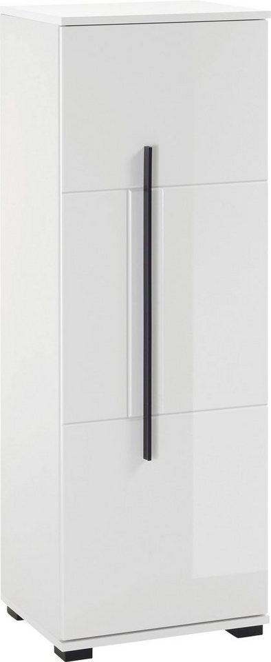 INOSIGN Midischrank Cantara, Badschrank in Hochglanz Weiß, Schrank im modernen Design mit schwarzen Griffen, ausreichend Stauraum INOSIGN Midischrank Cantara, Badschrank in Hochglanz Weiß, Schrank im modernen Design mit schwarzen Griffen, ausreichend Stauraum von INOSIGN