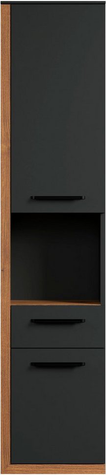 INOSIGN Midischrank Premont (1-St) grauer Bad-Hängeschrank, 35 cm x 157 cm hoch, Soft-Close, 2 Türen von INOSIGN