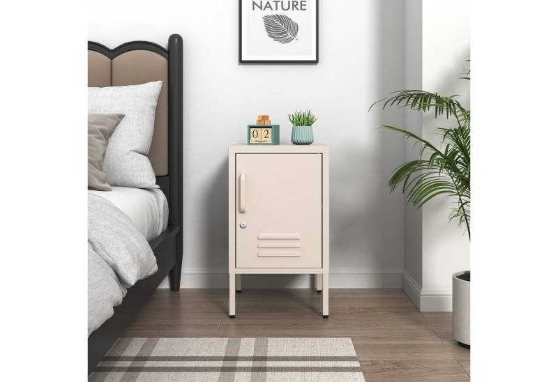 INOSIGN Nachtkommode Nachttisch Nachtkonsole Beistelltisch Metallschrank Siena (in 4 Farben aus Metall Stahlschrank Bestseller), in der Höhe verstellbar, abschließbar von INOSIGN