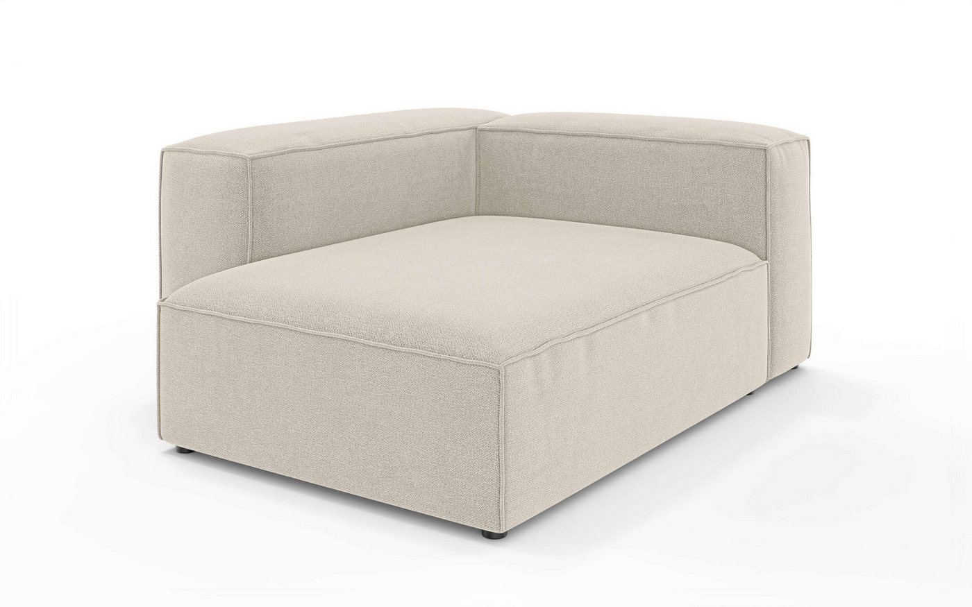 INOSIGN Ottomane XL HAILY links/rechts bestellbar, extra tief, Maße B/T/H: 130/160/72cm, als Modul oder separat verwendbar, für individuelle Zusammenstellung von INOSIGN