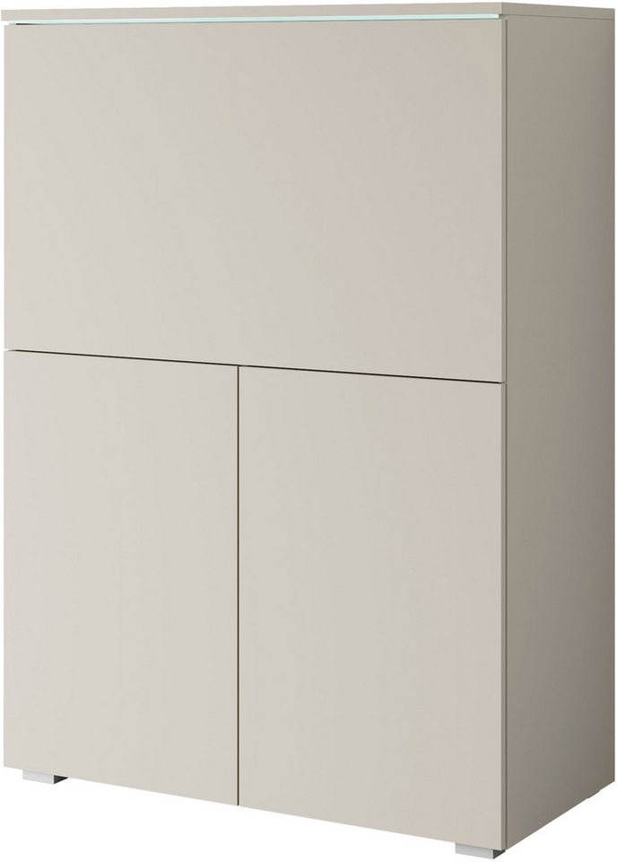 INOSIGN PC-Schrank Vera, Sekretär, Home-Office-Schreibtisch (1 St), Multifunktional mit Stauraum, klappbare Tischfläche, LED, B 90 cm von INOSIGN