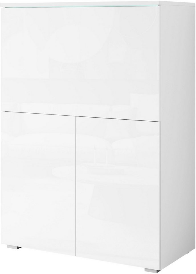 INOSIGN PC-Schrank Vera, Sekretär, Home-Office-Schreibtisch (1 St), Multifunktional mit Stauraum, klappbare Tischfläche, LED, B 90 cm von INOSIGN