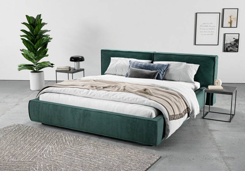 INOSIGN Polsterbett Adrina mit Biesenoptik, Feincord und Luxus-Microfaser, bis 280kg, auch in Überlänge 220 cm, 4 Breiten bis 200cm von INOSIGN