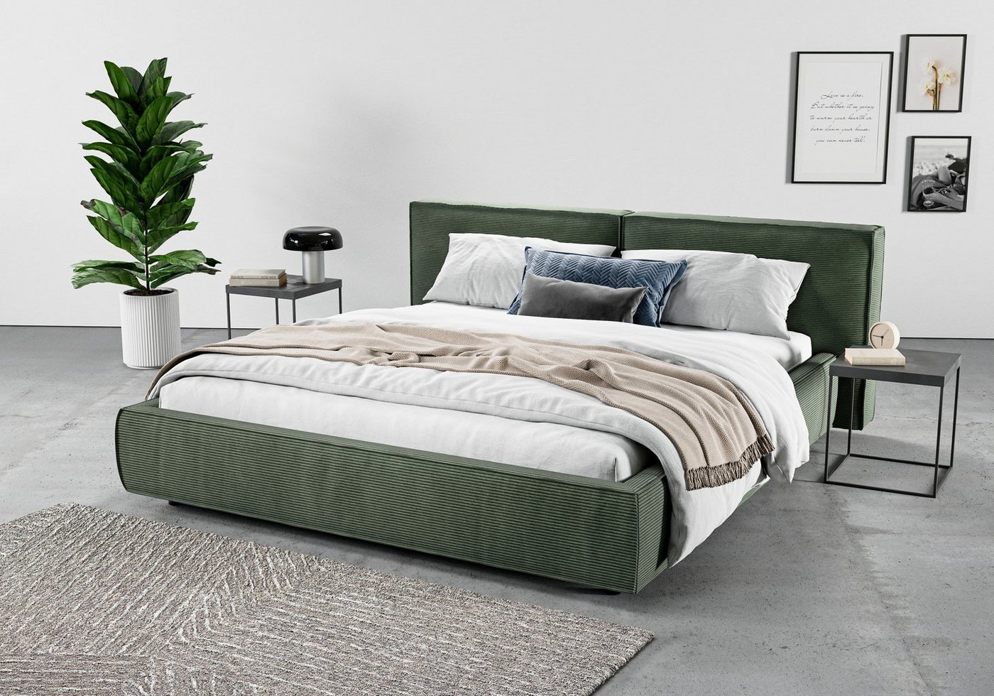 INOSIGN Polsterbett Adrina mit Biesenoptik, Feincord und Luxus-Microfaser, bis 280kg, auch in Überlänge 220 cm, 4 Breiten bis 200cm INOSIGN Polsterbett Adrina mit Biesenoptik, Feincord und Luxus-Microfaser, bis 280kg, auch in Überlänge 220 cm, 4 Breiten bis 200cm von INOSIGN