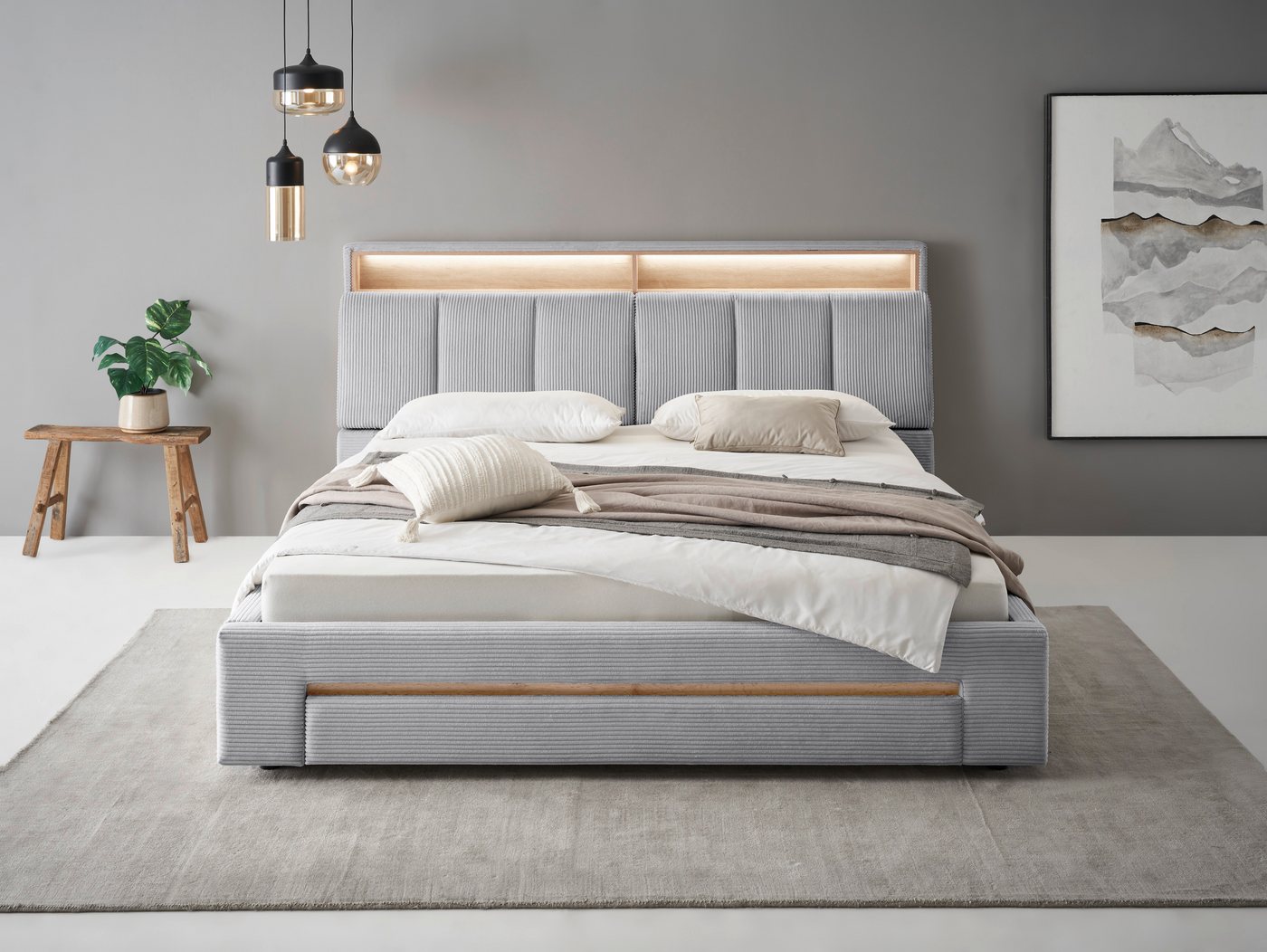 INOSIGN Polsterbett CiTY/GiRON, gepolstertes Stauraumbett, mit LED Beleuchtung, Bettkasten mit Hundebett oder als Stauraum, klappbare Kopfteile INOSIGN Polsterbett CiTY/GiRON, gepolstertes Stauraumbett, mit LED Beleuchtung, Bettkasten mit Hundebett oder als Stauraum, klappbare Kopfteile von INOSIGN
