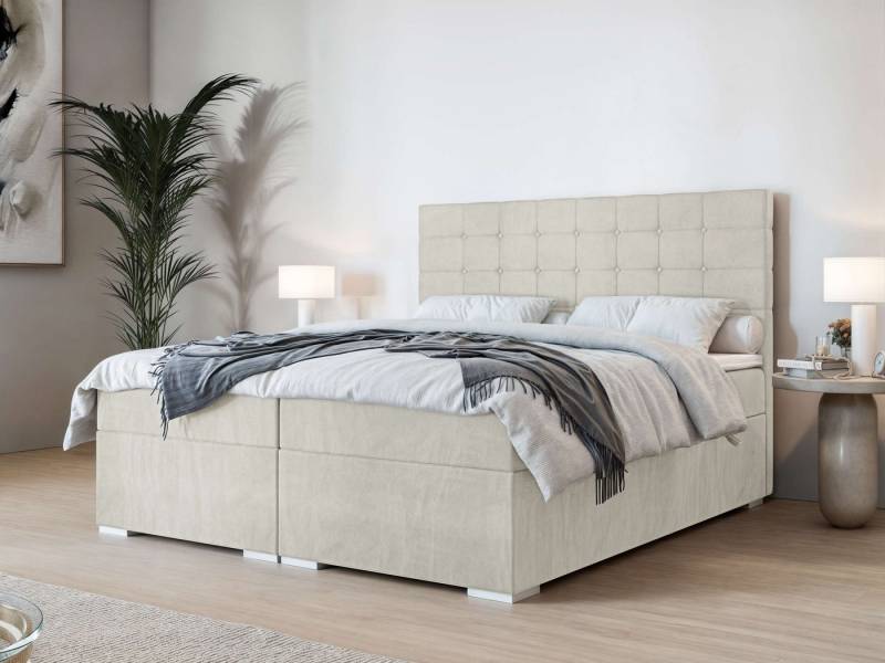 INOSIGN Polsterbett Semla mit Matratze und Topper, in 3 Breiten (140, 160 und 180 cm), Boxspringbett mit Kopfteil, Bettkasten, Matratze (BFK/TFK) und Topper von INOSIGN