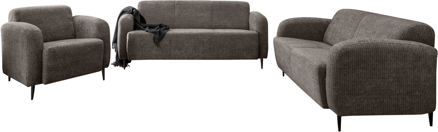 INOSIGN Polstergarnitur Marone, (Set, 3-tlg., 3-Sitzer, 2-Sitzer, Sessel), auch einzeln erhältlich von INOSIGN