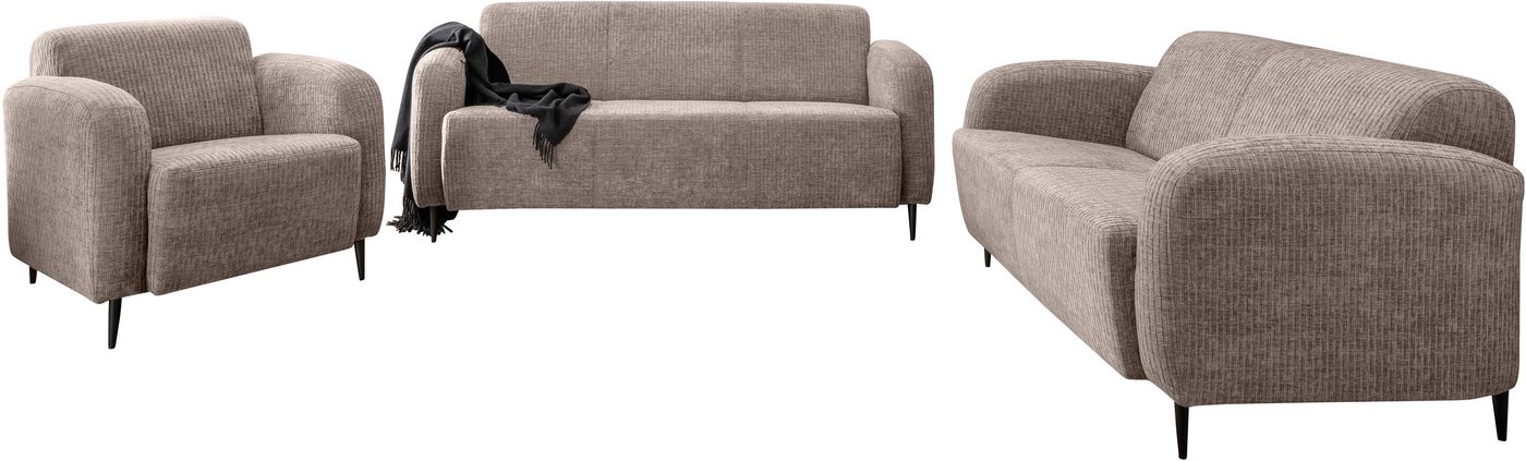 INOSIGN Polstergarnitur Marone, (Set, 3-tlg., 3-Sitzer, 2-Sitzer, Sessel), auch einzeln erhältlich von INOSIGN