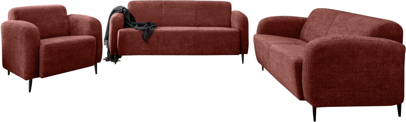 INOSIGN Polstergarnitur Marone, (Set, 3-tlg., 3-Sitzer, 2-Sitzer, Sessel), auch einzeln erhältlich von INOSIGN