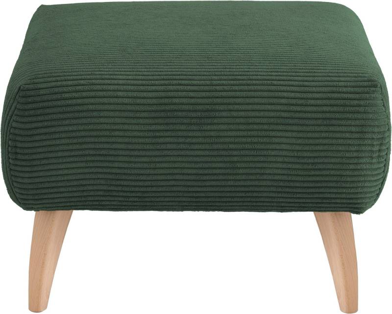 INOSIGN Polsterhocker Colori, Holzfußfarbe wählbar, verschiedene Stoffe, hochwertige Stoffqualität von INOSIGN