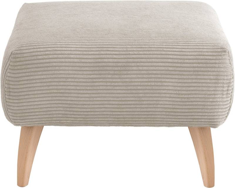 INOSIGN Polsterhocker Colori, Holzfußfarbe wählbar, verschiedene Stoffe, hochwertige Stoffqualität von INOSIGN