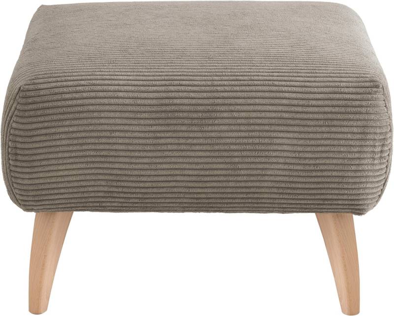 INOSIGN Polsterhocker Colori, Holzfußfarbe wählbar, verschiedene Stoffe, hochwertige Stoffqualität von INOSIGN