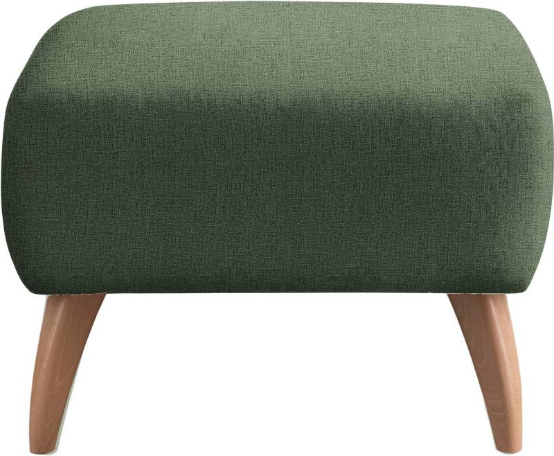 INOSIGN Polsterhocker Colori, Holzfußfarbe wählbar, verschiedene Stoffe, hochwertige Stoffqualität von INOSIGN