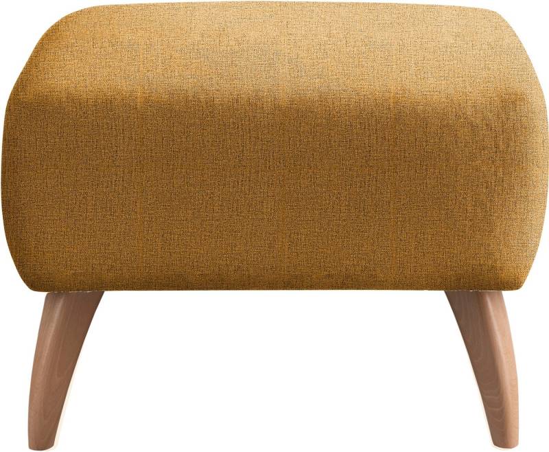 INOSIGN Polsterhocker Colori, Holzfußfarbe wählbar, verschiedene Stoffe, hochwertige Stoffqualität von INOSIGN