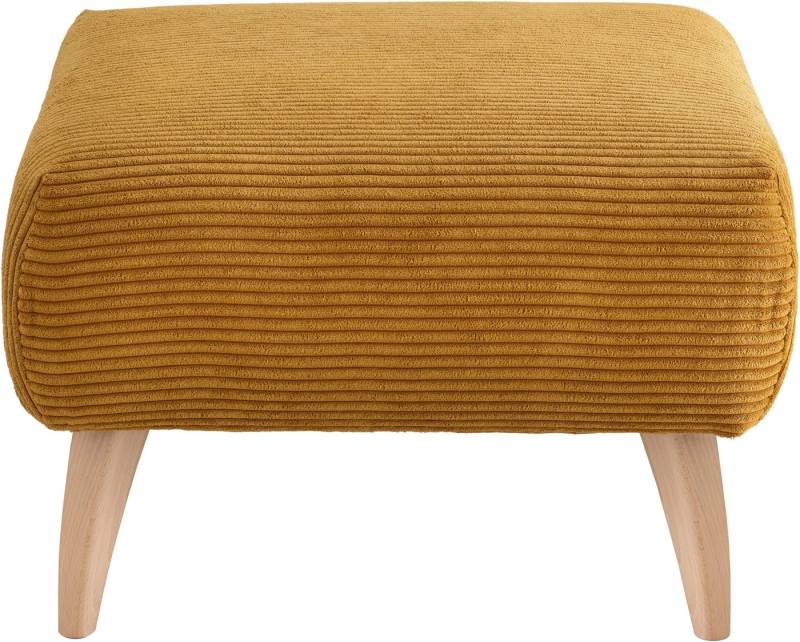 INOSIGN Polsterhocker Colori, Holzfußfarbe wählbar, verschiedene Stoffe, hochwertige Stoffqualität von INOSIGN
