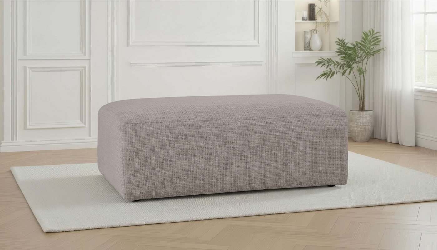 OTTO home Polsterhocker Koa Pouf, Webstoff, Cord, Struktur, Chenille, Wellenunterfederung, weicher Lounge-Sitzkomfort von OTTO home