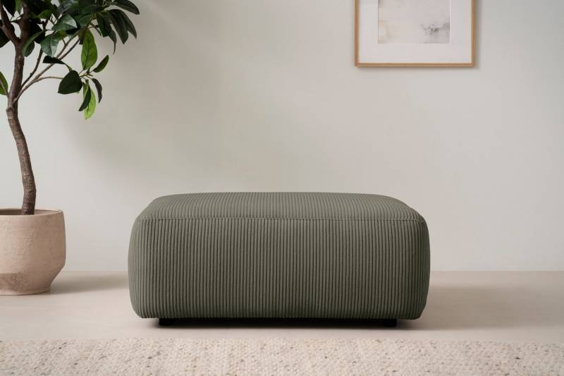 INOSIGN Polsterhocker Torge, Hocker in Cord, Samtvelours oder Struktur, passend zur Serie Torge, rechteckig, bequemer Sitzkomfort von INOSIGN