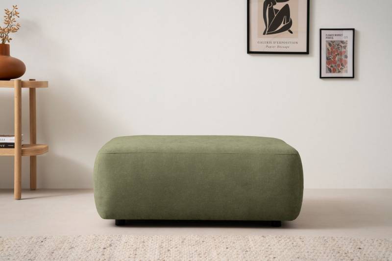 INOSIGN Polsterhocker Torge, Hocker in Cord, Samtvelours oder Struktur, passend zur Serie Torge, rechteckig, bequemer Sitzkomfort von INOSIGN