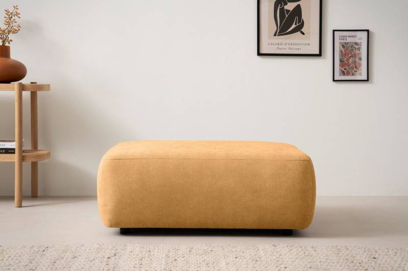 INOSIGN Polsterhocker Torge, Hocker in Cord, Samtvelours oder Struktur, passend zur Serie Torge, rechteckig, bequemer Sitzkomfort von INOSIGN