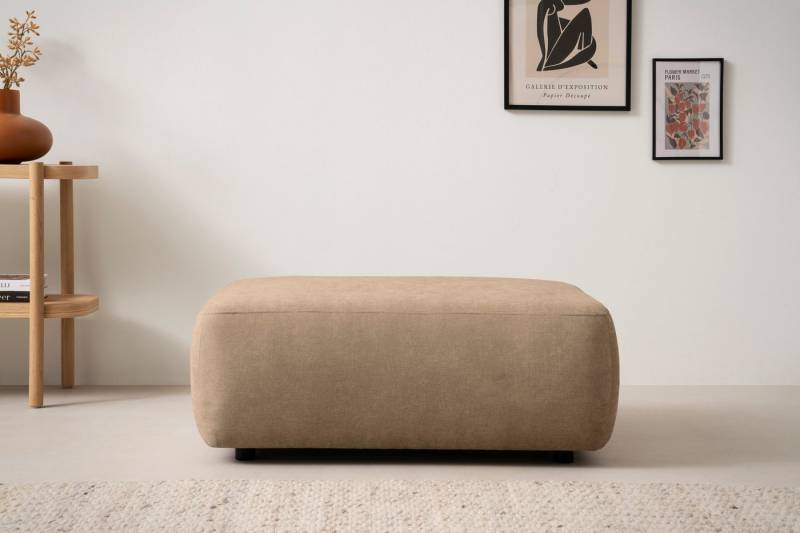 INOSIGN Polsterhocker Torge, Hocker in Cord, Samtvelours oder Struktur, passend zur Serie Torge, rechteckig, bequemer Sitzkomfort von INOSIGN