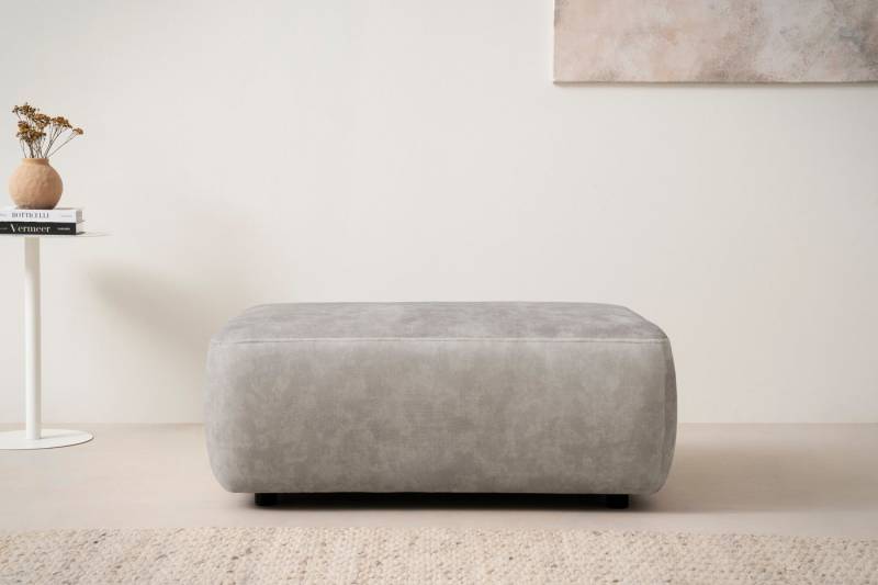 INOSIGN Polsterhocker Torge, Hocker in Cord, Samtvelours oder Struktur, passend zur Serie Torge, rechteckig, bequemer Sitzkomfort von INOSIGN