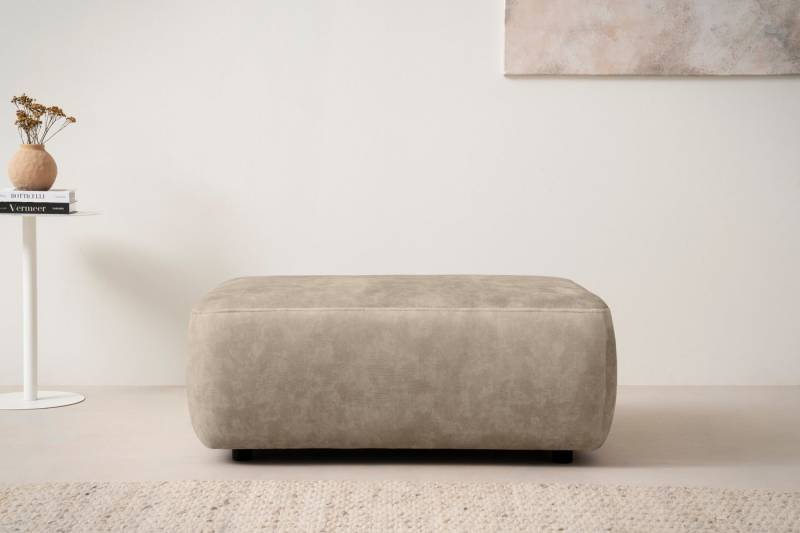 INOSIGN Polsterhocker Torge, Hocker in Cord, Samtvelours oder Struktur, passend zur Serie Torge, rechteckig, bequemer Sitzkomfort von INOSIGN